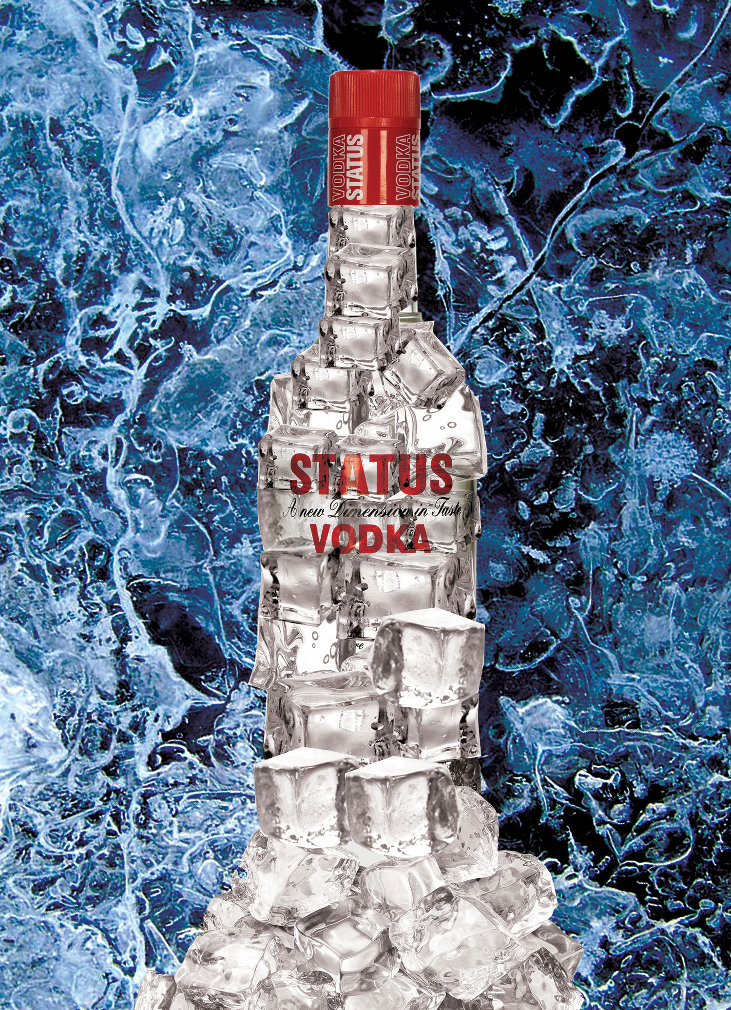 Status Vodka. Advertising illustration